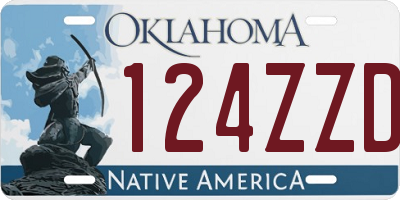 OK license plate 124ZZD