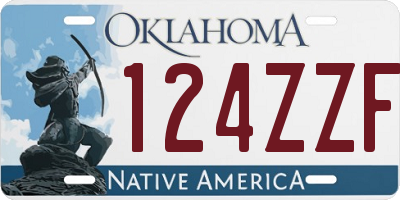 OK license plate 124ZZF