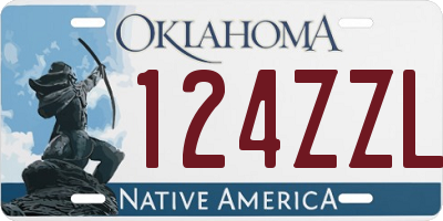 OK license plate 124ZZL