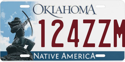 OK license plate 124ZZM