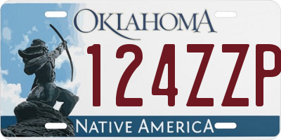 OK license plate 124ZZP
