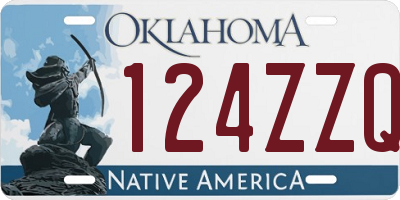 OK license plate 124ZZQ