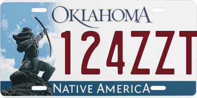 OK license plate 124ZZT