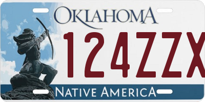 OK license plate 124ZZX