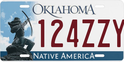 OK license plate 124ZZY