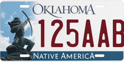 OK license plate 125AAB