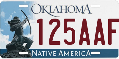OK license plate 125AAF