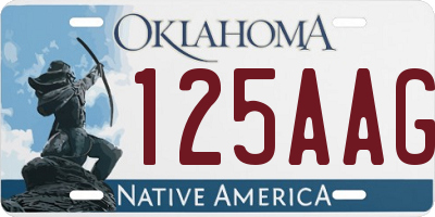 OK license plate 125AAG