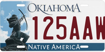 OK license plate 125AAW