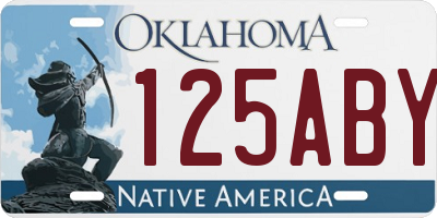 OK license plate 125ABY
