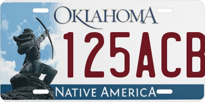 OK license plate 125ACB