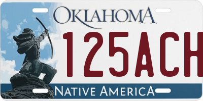 OK license plate 125ACH