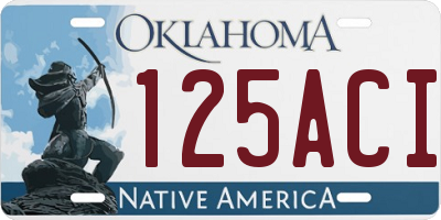 OK license plate 125ACI