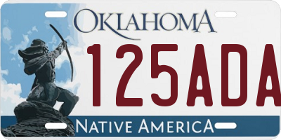OK license plate 125ADA