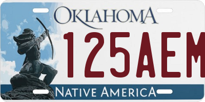 OK license plate 125AEM