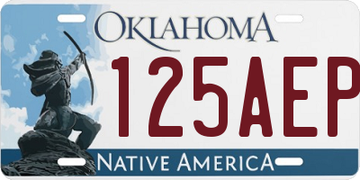 OK license plate 125AEP