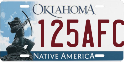 OK license plate 125AFC