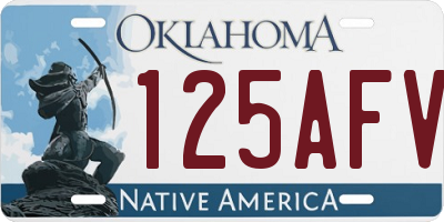 OK license plate 125AFV