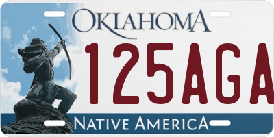 OK license plate 125AGA