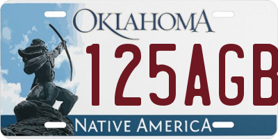 OK license plate 125AGB