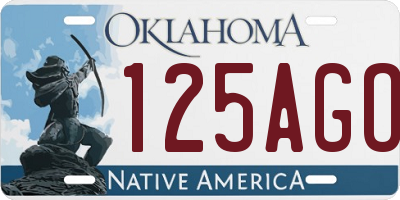 OK license plate 125AGO