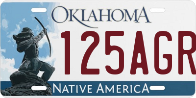 OK license plate 125AGR