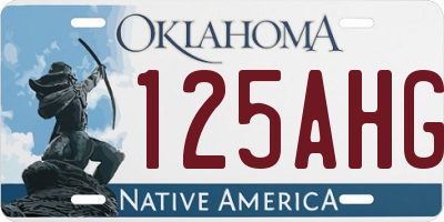 OK license plate 125AHG