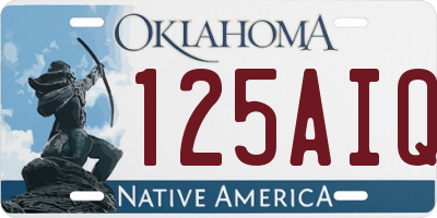 OK license plate 125AIQ