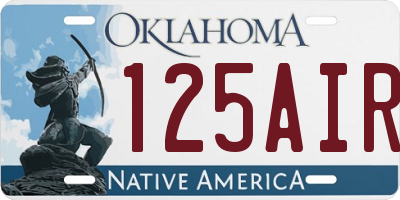 OK license plate 125AIR