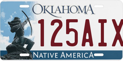 OK license plate 125AIX
