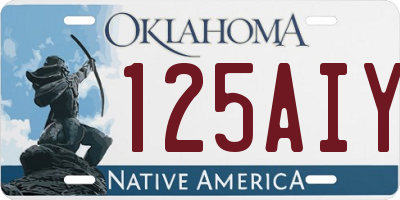 OK license plate 125AIY