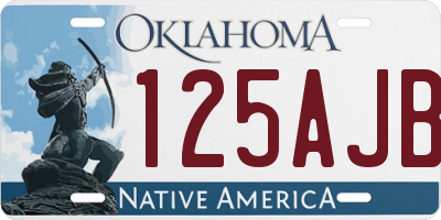 OK license plate 125AJB