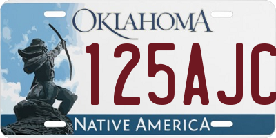 OK license plate 125AJC