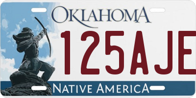 OK license plate 125AJE