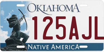 OK license plate 125AJL