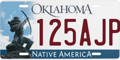 OK license plate 125AJP