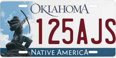 OK license plate 125AJS