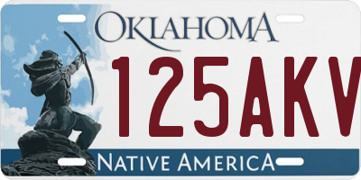 OK license plate 125AKV