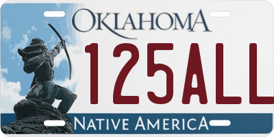 OK license plate 125ALL
