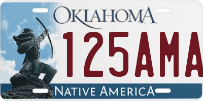 OK license plate 125AMA