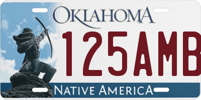 OK license plate 125AMB