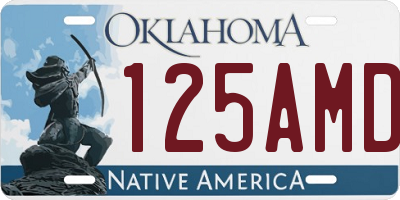 OK license plate 125AMD