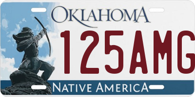 OK license plate 125AMG