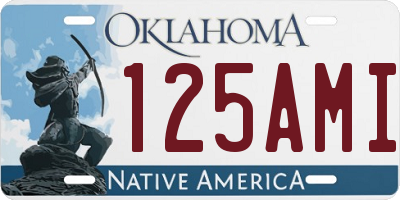 OK license plate 125AMI