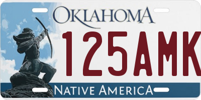 OK license plate 125AMK