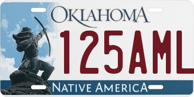 OK license plate 125AML