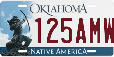 OK license plate 125AMW