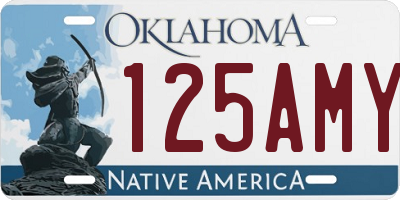 OK license plate 125AMY