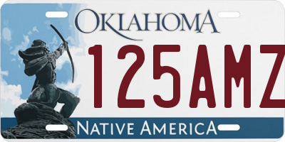OK license plate 125AMZ