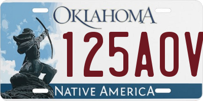 OK license plate 125AOV
